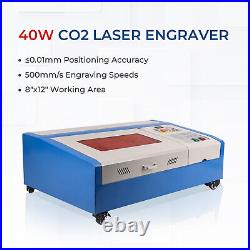 40W CO2 Laser Engraver 8x12 Laser Engraving Machine LED Monitor Display
