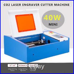 40W CO2 Laser Engraver Cutting Machine Crafts Cutter with Water-Break Protection