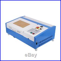 40W CO2 Laser Engraving Cutting Machine 300x200mm Water Cooling Movable Wheels