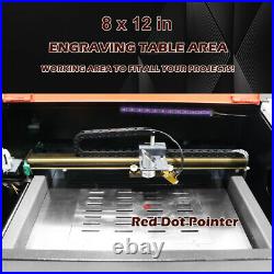 40W CO2 Laser Engraving Machine 8 × 12 WorkArea Laser Engraver Cutter for Home