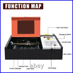 40W CO2 Laser Engraving Machine Engraver Cutter 8 × 12 Work Area For Clearance