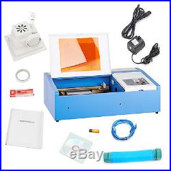 40W Co2 USB Laser Engraving Cutting Machine Engraver Cutter Chiller 300 x 200mm