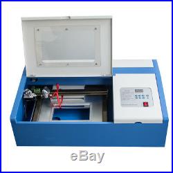 40W High Precise CO2 Laser Engraving Cutting Machine Engraver Cutter USB Port US