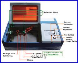 40W K40 CO2 Laser Stamp Engraving Cutting Machine Laser Engraver Cutter USB