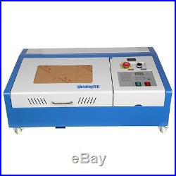 40W USB Port CO2 Laser Engraving Cutting Machine Engraver Cutter With Wheels