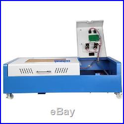 40W USB Port CO2 Laser Engraving Cutting Machine Engraver Cutter With Wheels