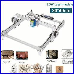 5.5W CNC Laser Engraving Machine Kit DIY Cutter Engraver Desktop Printer 3040cm