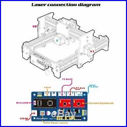 500/2000/3000mW DIY Mini Laser Engraving Machine Marking Wood Printer