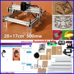 500MW DIY Desktop Laser Cutting Engraving Machine Logo Marking Printer 20x17cm