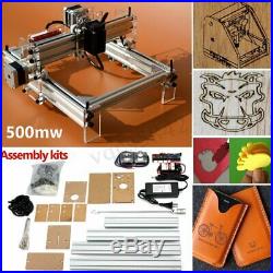 500MW DIY Mini Laser Engraving Cutting Machine Adjustable Desktop Printer Kit