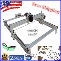 500MW Mini Laser Cutting Engraving Machine Printer Kit Desktop 40X50CM DIY New