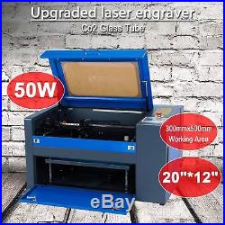 50W 12''X20'' USB CO2 Laser Engraver Cutter Engraving Cutting Machine 300x500mm