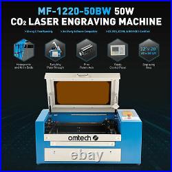 50W 20x12 50x30cm CO2 Laser Engraving Engraver Cutter Machine with Rotary Axis