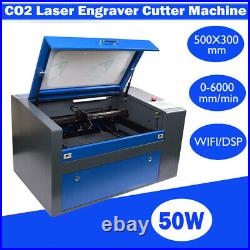 50W 5030 RUIDA DSP CO2 Laser Cutter Engraving Machine Linear Guide 110V US Stock