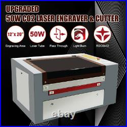 50W CO2 Laser Engraver Cutter With 12x20 Workbed Cutting Engraving Machine Ruida