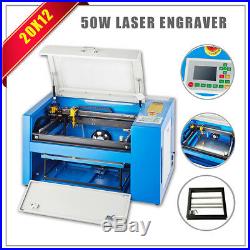 50W CO2 Laser Engraving Machine Engraver Cutter with Auxiliary Rotary 2012
