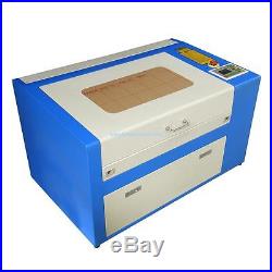 50W CO2 Laser Engraving Machine Engraver Cutter with Auxiliary Rotary + CNC ROTARY