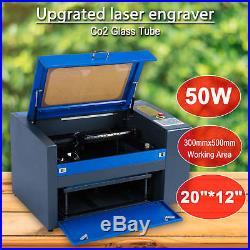 50W CO2 USB Laser Engraving Cutting Machine Engraver Cutter Woodworking/Crafts