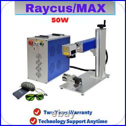 50W Fiber Laser Marking Machine Ind Rotary Chuck Metal Engraving SteelEngraver