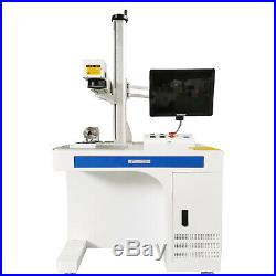 50W Fiber Laser Marking Machine Laser Engraver 300300mm and rotary axis
