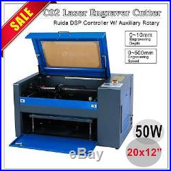 50W Laser Engraving Machine With Exhaust Fan USB Port 20x 12