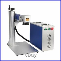 50W Raycus Fiber Laser Marking Machine 300300mm & 80mm Rotary Axis EzCad2