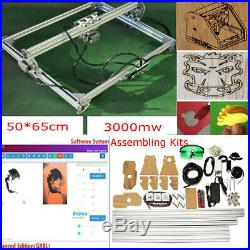50x65cm 3000MW Area Mini Laser Engraving Machine DIY kit Desktop Laser Printer