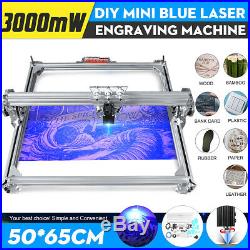 50x65cm Area Mini Laser Engraving Cutting Machine Printer Kit Desktop 3000MW