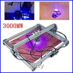 50x65cm CNC 3000mW Laser Engraving Machine 2Axis DC 12V DIY Engraver Desktop USA