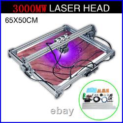 50x65cm CNC 3000mW Laser Engraving Machine 2Axis DC 12V DIY Engraver Desktop USA