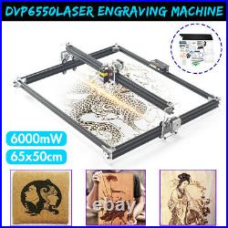 6000MW Laser Engraving Machine 2-Axis Desktop Wood Cutter Printer 65X50CM NEW
