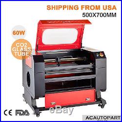 60W 110V CO2 Engraver Cutter Laser Engraving Machine with USB Interface New