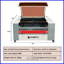 60W CO2 Laser Cutter and Engraver Machine 20 ×28 Motorized Bed, Autofocus