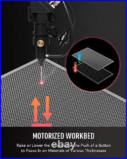 60W CO2 Laser Engraver Cutter Machine with 28x20 Inch Workbed with Water Chiller