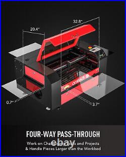 60W CO2 Laser Engraver Cutter Machine with 28x20 Inch Workbed with Water Chiller