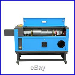 60W CO2 Laser Engraver Engraving Cutting Machine 700x500mm Working Area with Wheel
