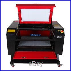 60W CO2 Laser Engraving Cutter Machine Engraver Water Cooling USB + Rotary Axis