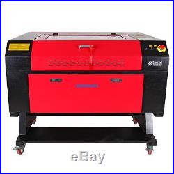 60W CO2 Laser Engraving Cutting Machine Engraver Cutter USB with CNC Rotary A-xis