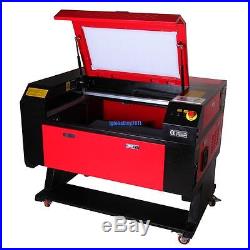 60W CO2 Laser Engraving Cutting Machine Engraver Cutter USB with CNC Rotary A-xis
