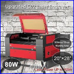 80W CO2 Laser Engraving Cutting Machine Engraver Cutter USB Port 700x500mm