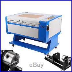 80W CO2 Laser Engraving Cutting Machine Engraver cutter 700500mm With CNC Rotary
