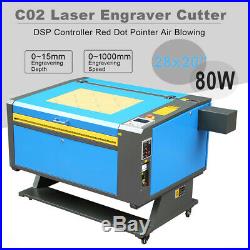 80W Co2 Laser Engraver Cutter Machine Cutting Woodworking Air Assist DSP Control