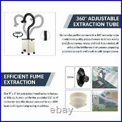 80W Fume Extractor 3 Filter Air Purifier for Laser Cutting & Engraving Machines