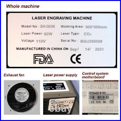 80W Laser Engraver Machine 24x35 Laser Engraving Lightburn & Autolift Autofocus