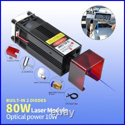 80W Laser Engraver Module Head with Air Assist for CNC Engraving Cutting Machine