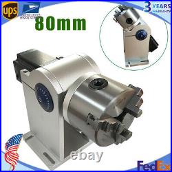 80mm Rotary Shaft Laser Axis Attachment For Fiber Laser Marking Engraver Machine