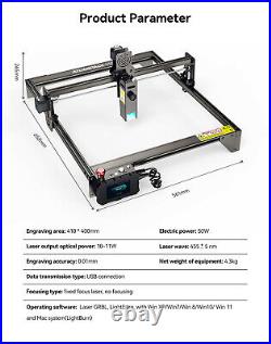 ATOMSTACK S10 Pro 50W Laser Engraver Metal Wood Carving Engraving Machine US