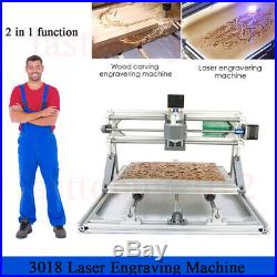CNC 3018 DIY CNC & Laser Engraving Router Carving PCB Milling Cutting Machine