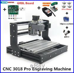 CNC 3018 PRO Engraving Machine Mini DIY Wood Router GRBL Control with 5500mw laser