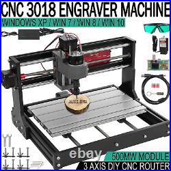 CNC 3018 Pro Router Kit 3 Axis Engraving Milling Machine 0.5W Laser GRBL&Offline